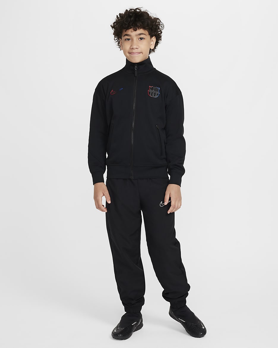 F.C. Barcelona Academy Pro Away Older Kids' Nike Dri-FIT Football Anthem Jacket - Black/Black