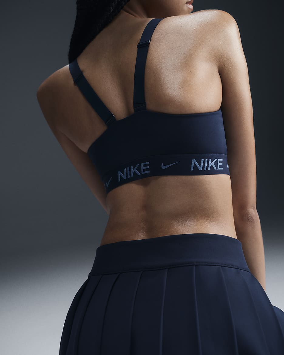 Nike Indy Medium Support Women's Padded Adjustable Sports Bra - Armory Navy