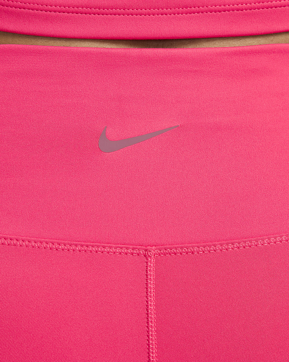 Shorts de ciclismo de tiro alto de 13 cm para mujer Nike One - Rosa margarita/Negro