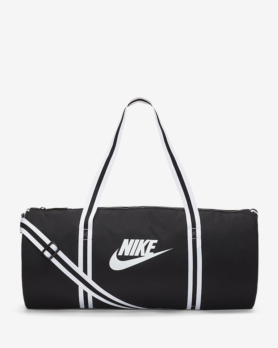 Nike Heritage Duffel Bag - Black/Black/White