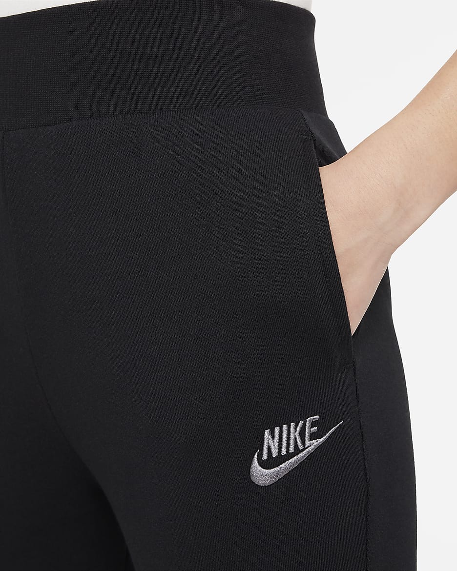 Nike Sportswear Older Kids' (Girls') Flared Trousers - Black/Flat Pewter