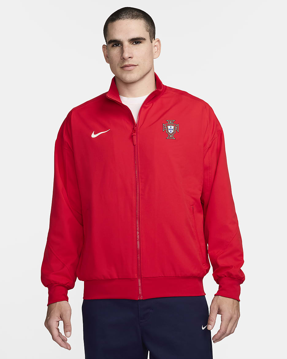 Portugal Strike Nike Dri-FIT Fußballjacke für Herren - University Red/Sail