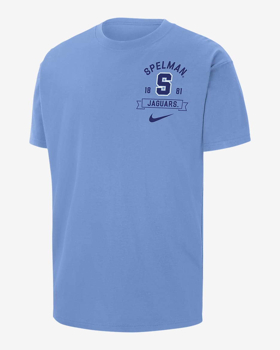Playera universitaria Nike para hombre Spelman Max90 - Azul valor