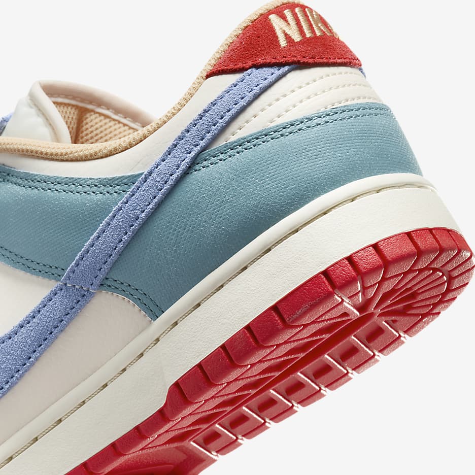 Nike Dunk Low Premium Shoes - Pale Ivory/Denim Turquoise/Light Crimson/Royal Pulse