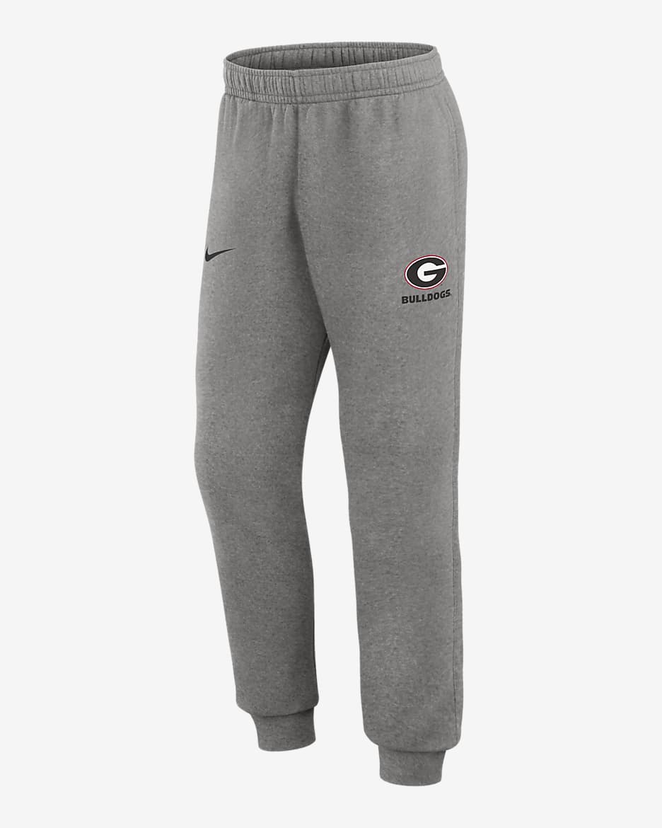 Georgia Bulldogs Primetime Club Men's Nike College Joggers - Grey Heather