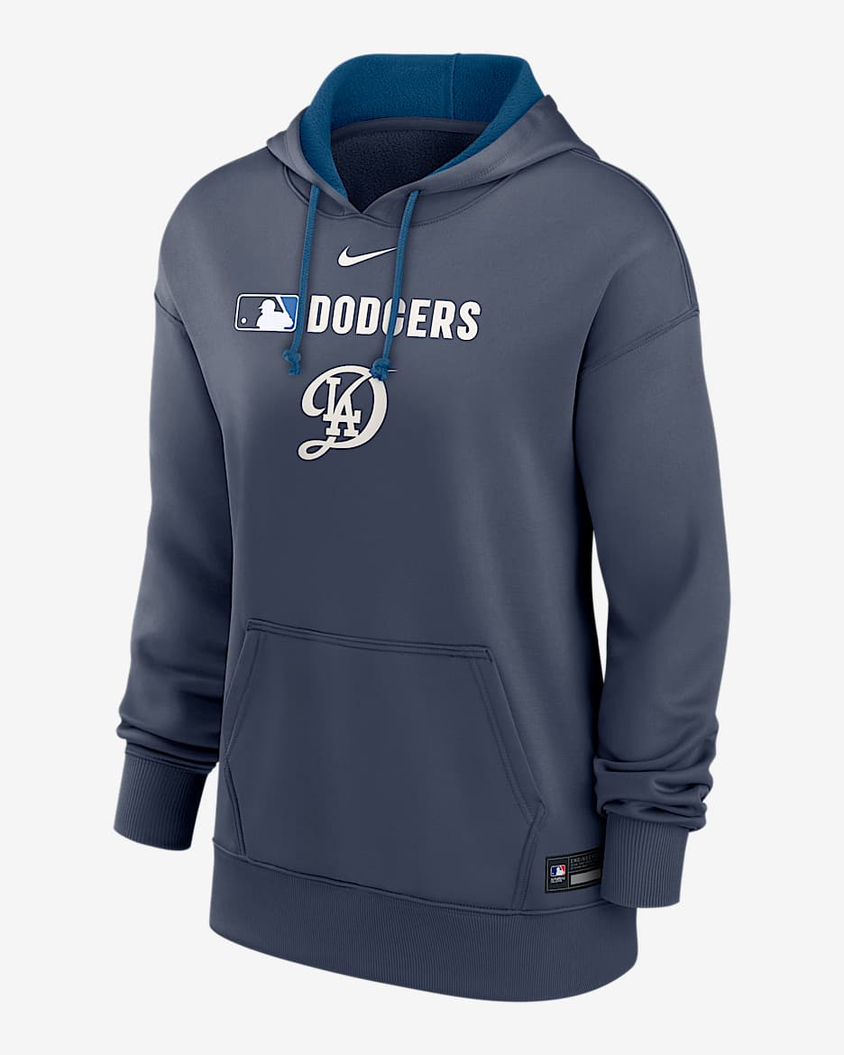 Los Angeles Dodgers Authentic Collection City Connect Women's Nike Therma MLB Pullover Hoodie - Royal