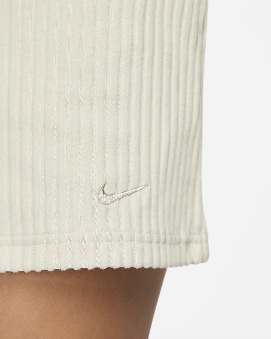 Nike Sportswear Chill Rib Women's High-Waisted Slim 3" Shorts - Light Orewood Brown/Light Orewood Brown