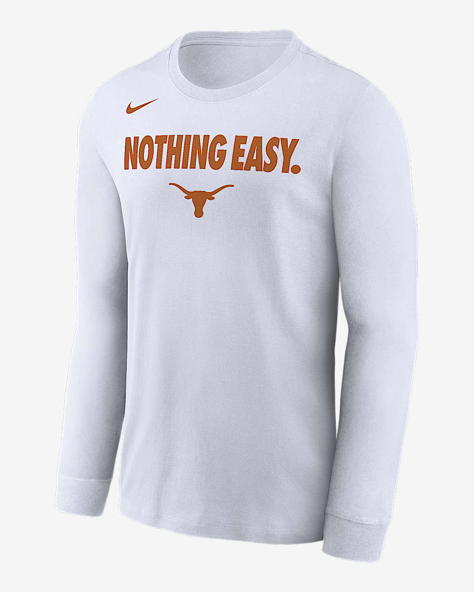 Texas Men's Nike College Long-Sleeve T-Shirt - White