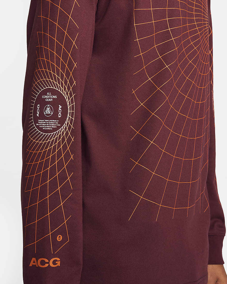 Nike ACG "Manhole" Men's Long-Sleeve T-Shirt - Night Maroon