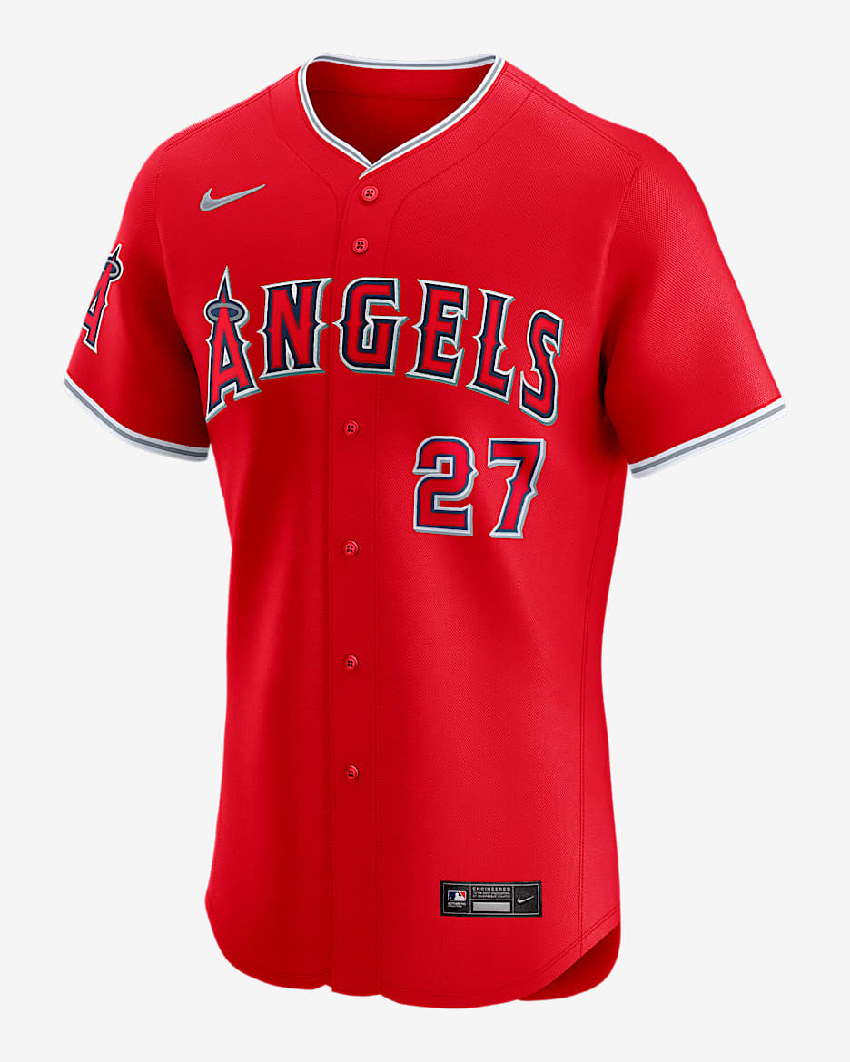 Mike Trout Los Angeles Angels Men's Nike Dri-FIT ADV MLB Elite Jersey - Red
