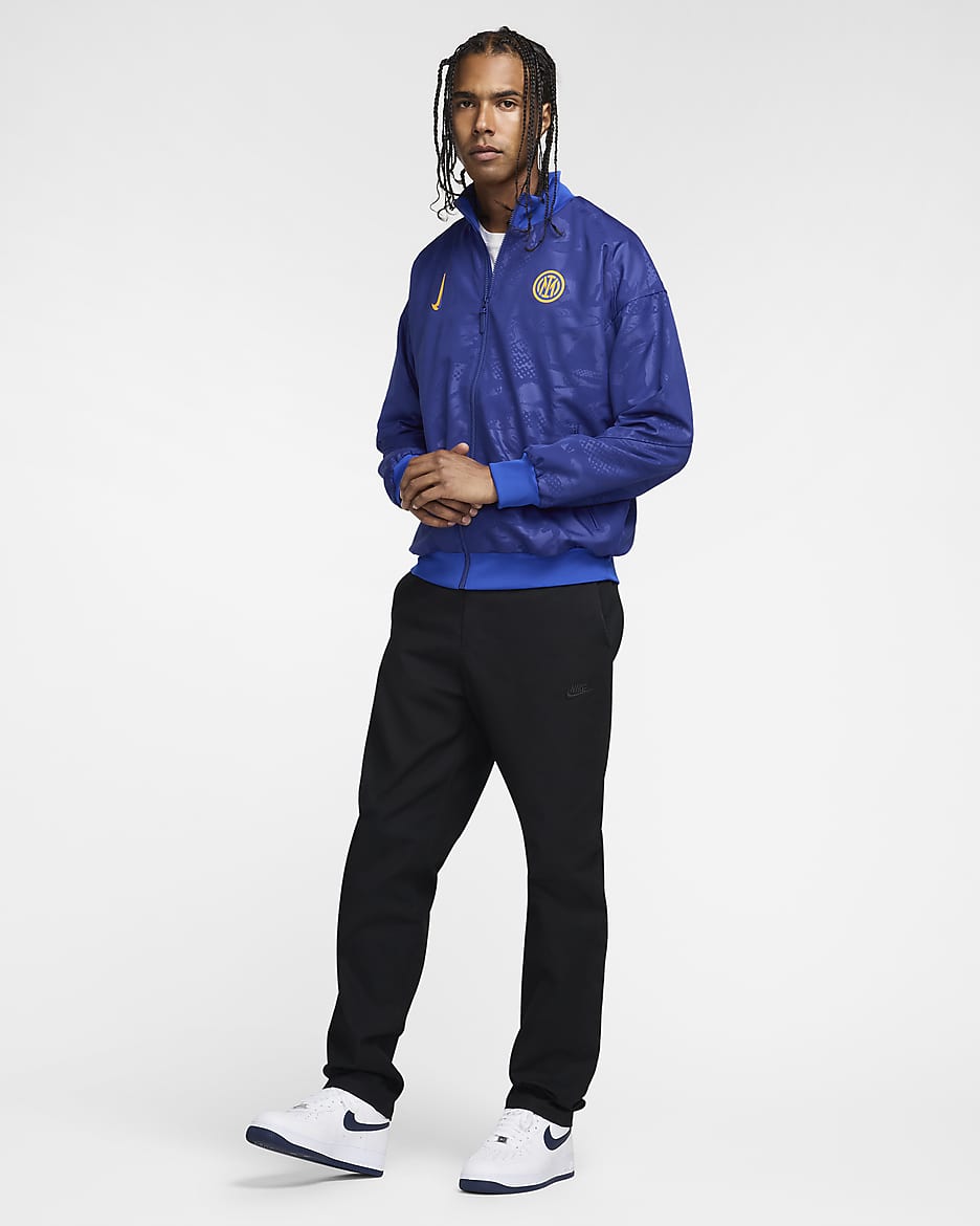 Inter Milan Strike Third Men's Nike Dri-FIT Football Anthem Jacket - Deep Royal Blue/Lyon Blue/University Gold