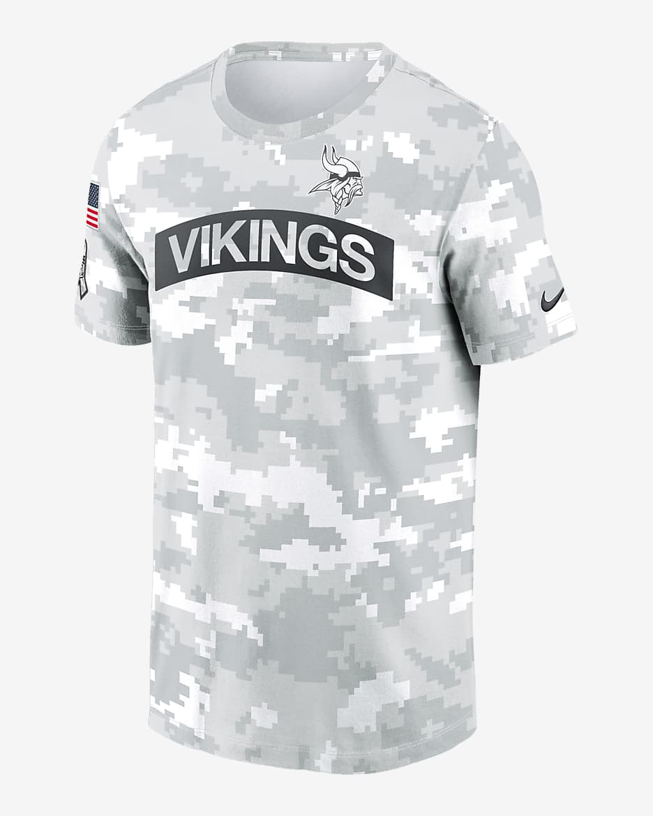Playera Nike Dri-FIT de la NFL para hombre Minnesota Vikings Salute to Service Edge Arch - Blanco
