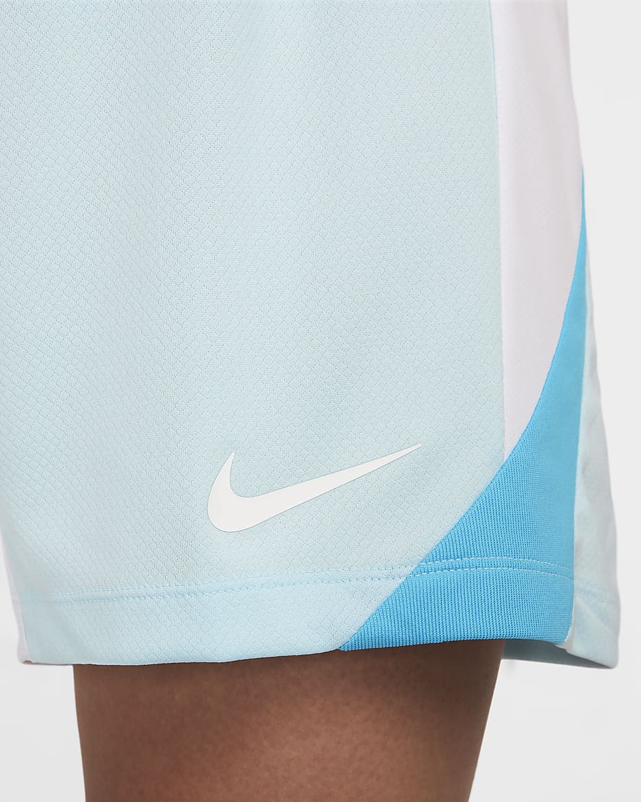 Short de foot Dri-FIT Nike Strike pour femme - Glacier Blue/Baltic Blue/Blanc/Blanc