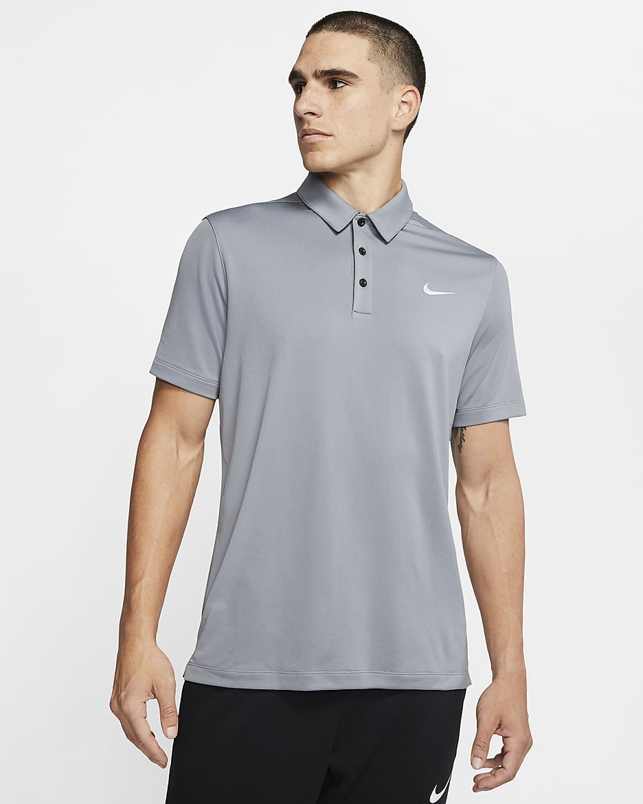 Polo de fútbol para hombre Nike - Gris azulado/Negro/Blanco