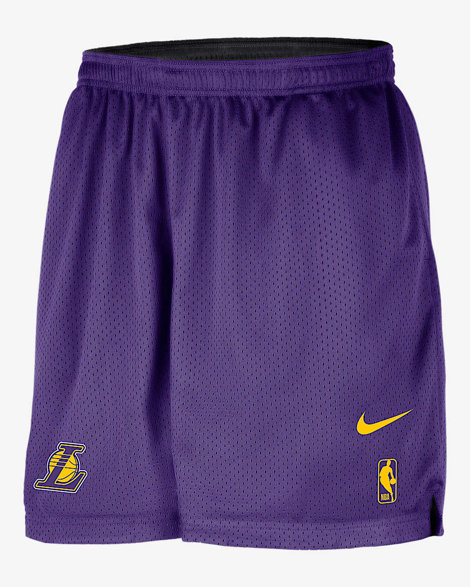 Los Angeles Lakers Courtside Men's Nike NBA Mesh Practice Shorts - Field Purple/Black/Amarillo