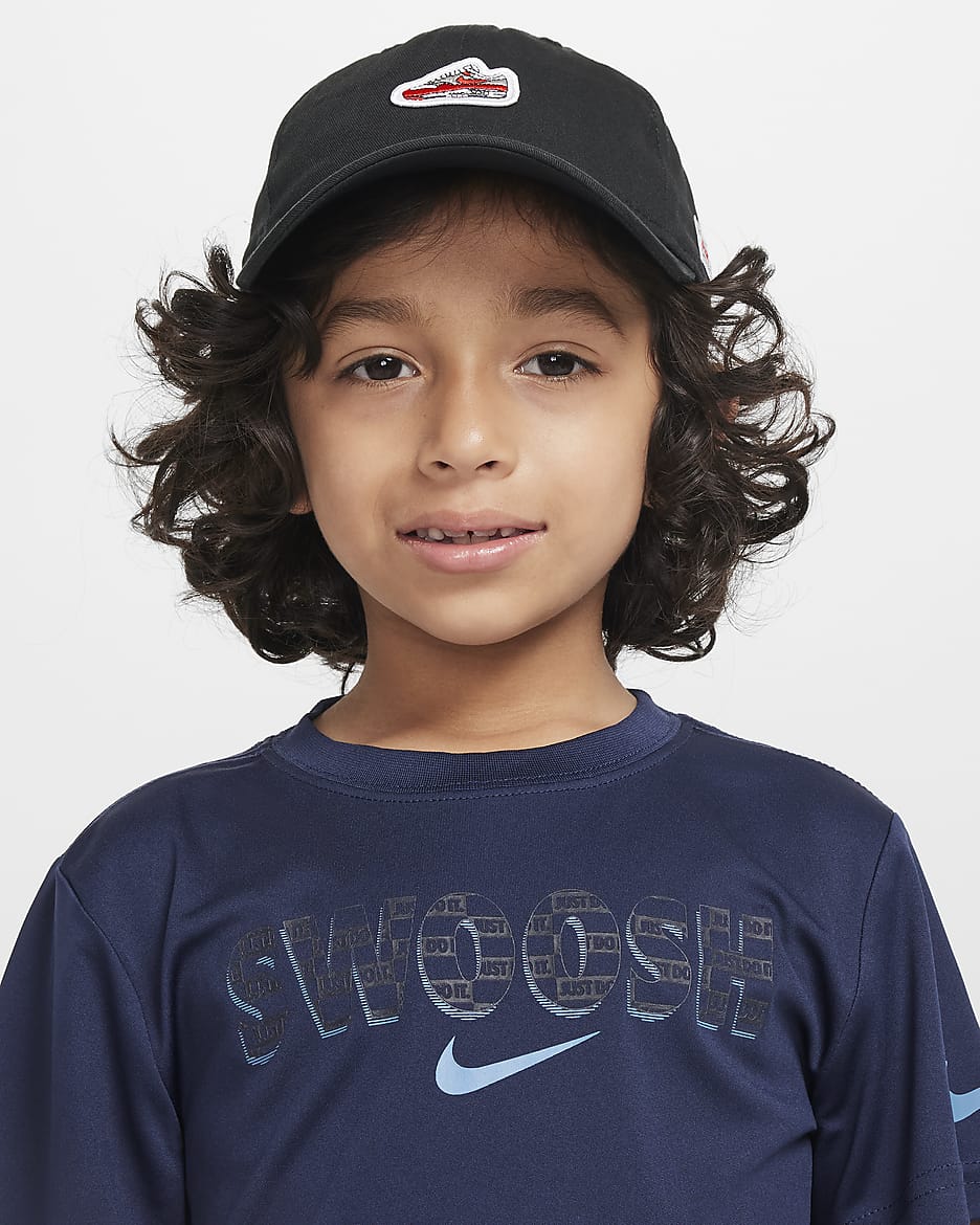 Gorra Club para niños talla pequeña Nike Air Max - Negro