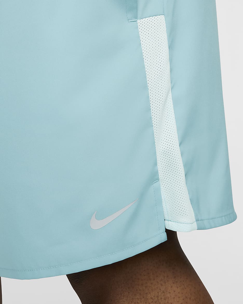 Nike Challenger Dri-FIT-Laufshorts mit Futter für Herren (ca. 18 cm) - Denim Turquoise/Glacier Blue/Schwarz