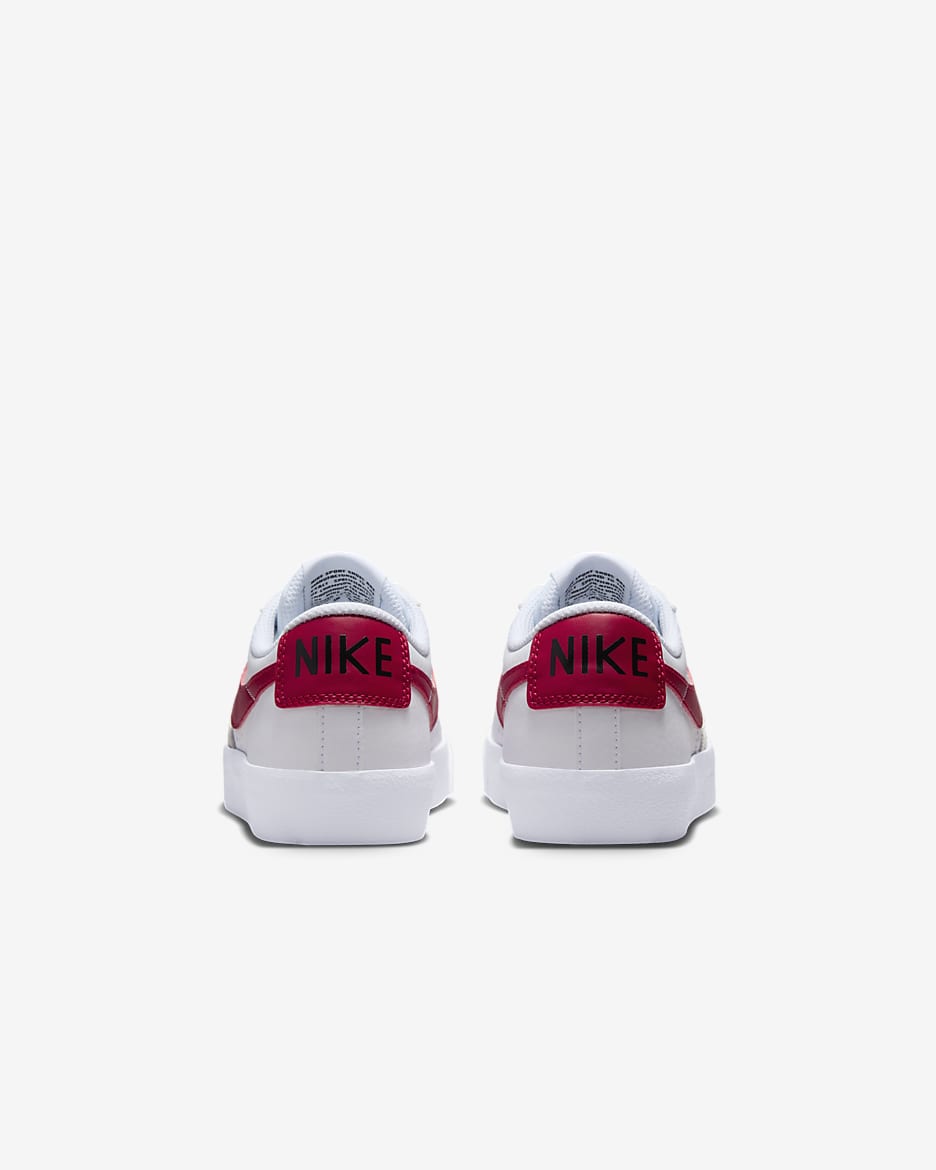 Nike Blazer Low '77 Older Kids' Shoes - White/Black/Gym Red