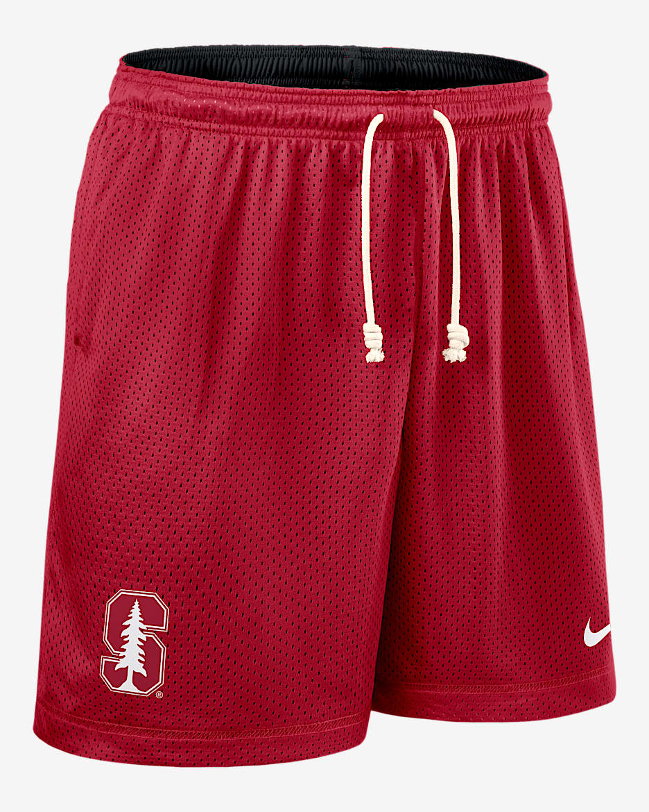 Shorts universitarios Nike Dri-FIT para hombre Stanford Sideline Reversible - Carmesí