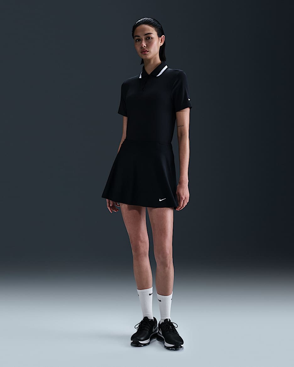 Nike Tour Women's Dri-FIT Flouncy Golf Skirt - Black/White