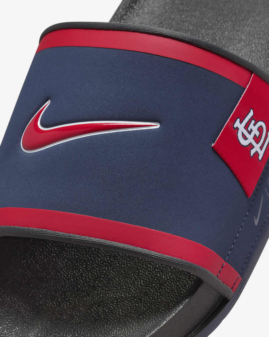 Nike Offcourt (St. Louis Cardinals) Offcourt Slides - Midnight Navy/Dark Smoke Grey/Sport Red