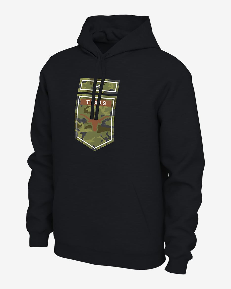 Nike College (Texas) Men's Pullover Hoodie - Black