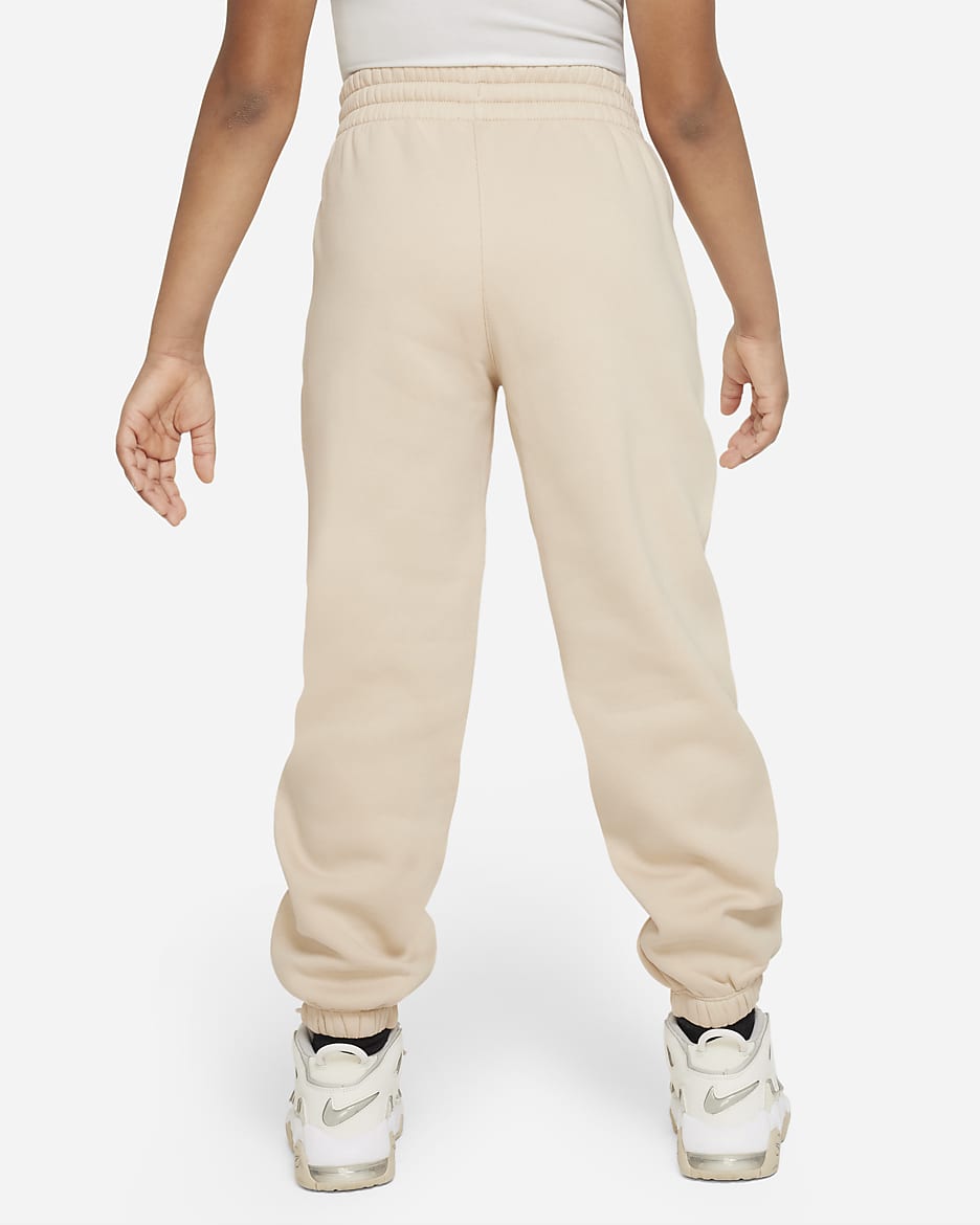 Nike Sportswear Club Fleece Big Kids' Loose Pants - Sanddrift/Sanddrift/White