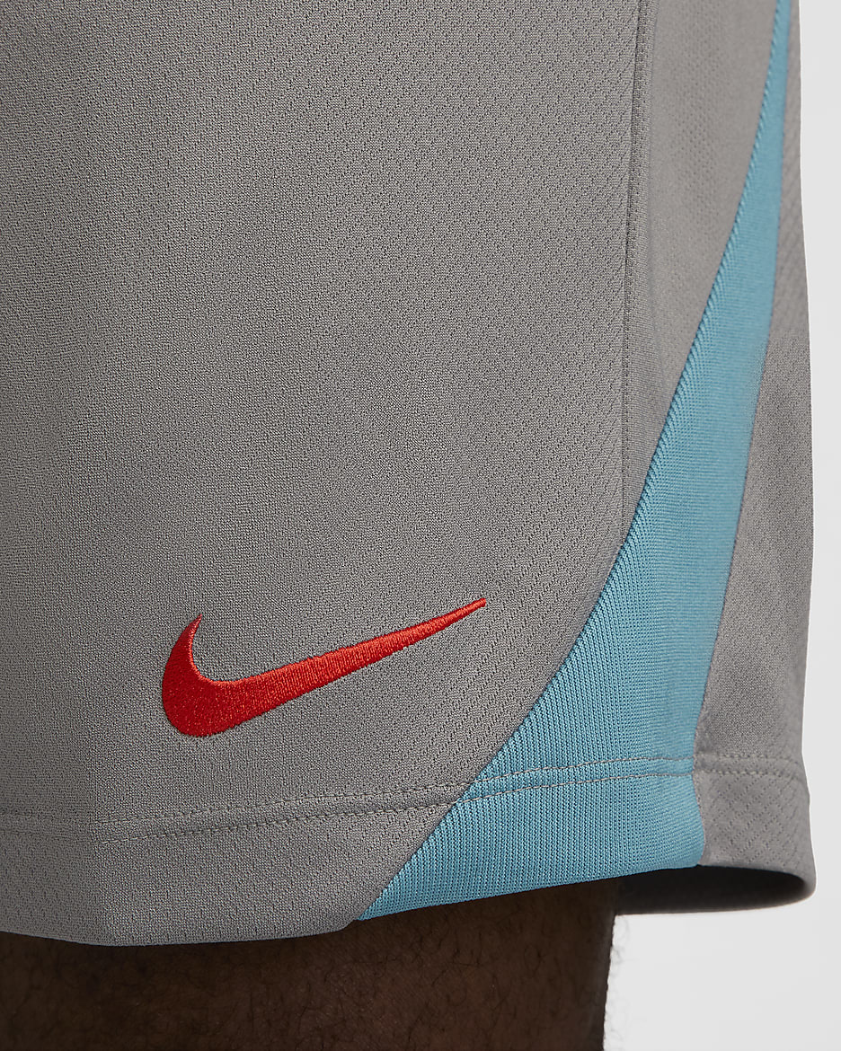 Atlético Madrid Strike Nike Dri-FIT strikket fotballshorts til herre - Flat Pewter/Noise Aqua/Light Crimson