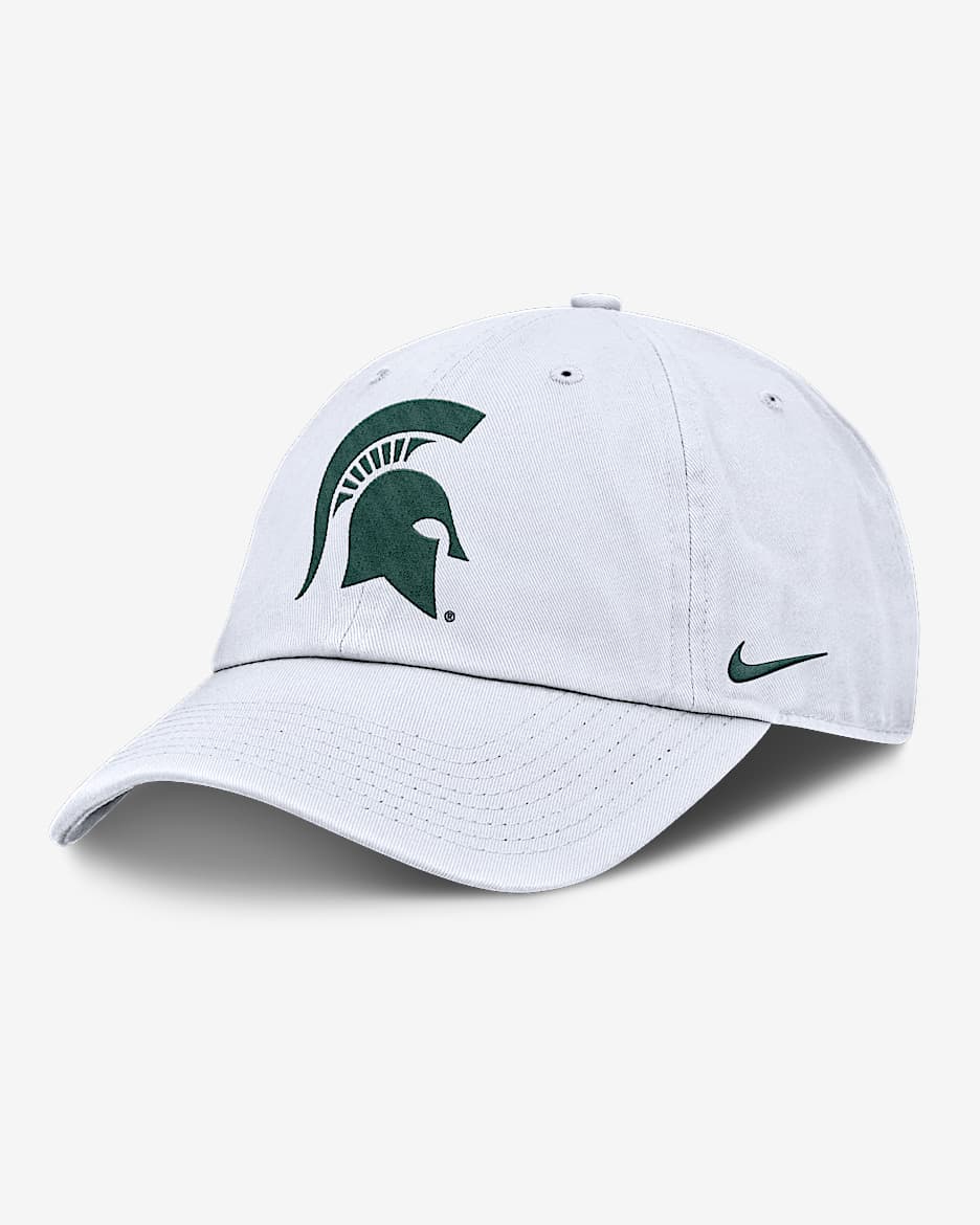Gorra universitaria Nike ajustable para hombre Michigan State Spartans Primetime Club - Blanco