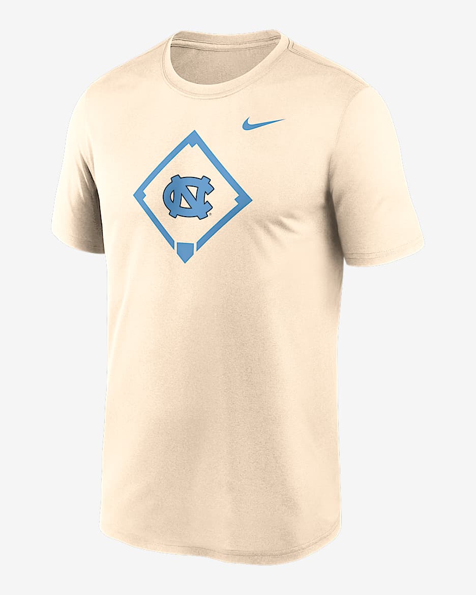 Playera universitaria Nike Dri-FIT para hombre North Carolina Tar Heels Legend Baseball Icon - Crema