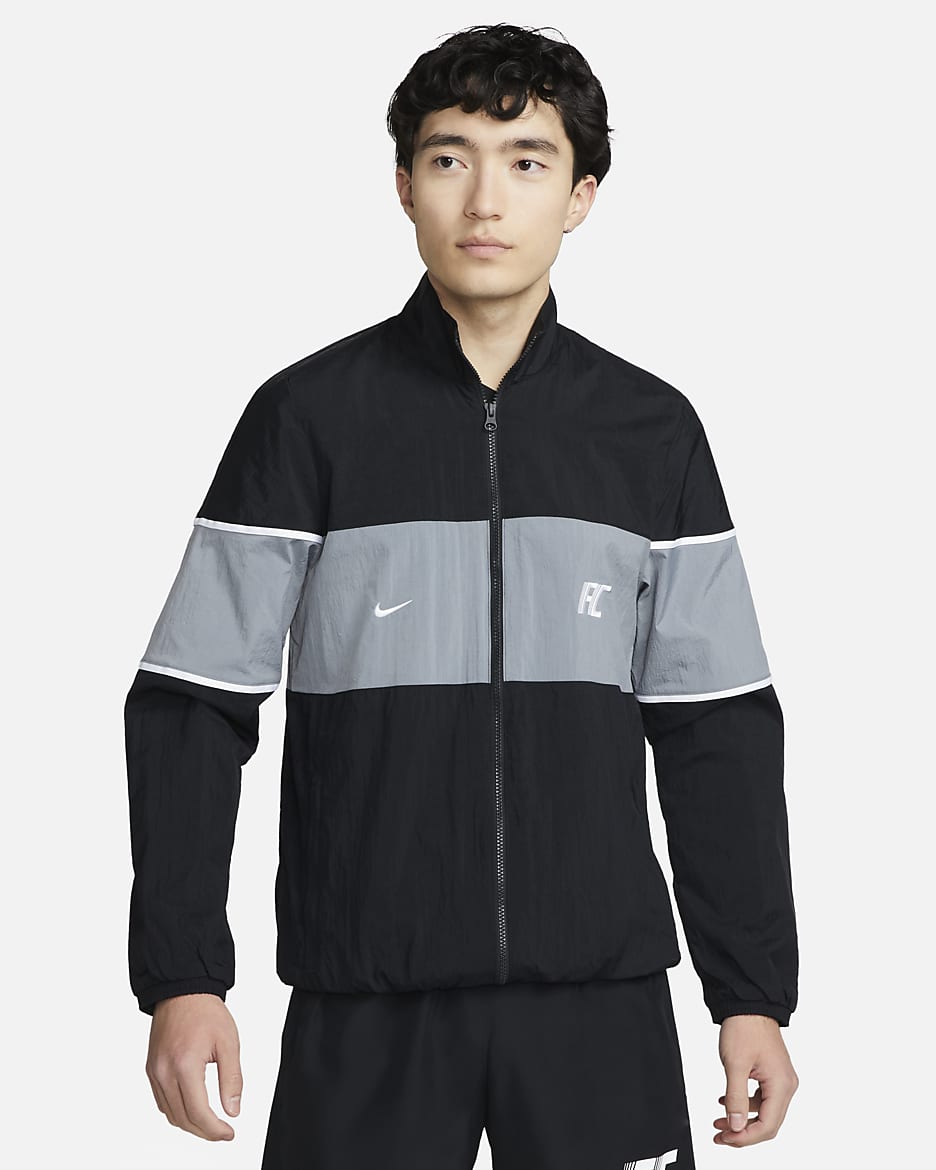 Nike Repel F.C. 男款足球田徑外套 - 黑色/Cool Grey/白色/白色