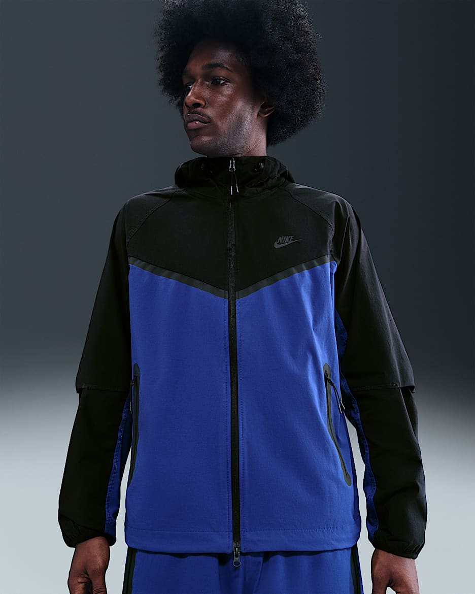 Nike Tech Men's Woven Jacket - Deep Royal Blue/Black/Black
