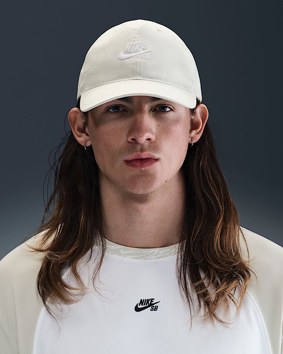 Gorra de skateboarding sin estructura Nike SB Club - Hueso claro/Blanco