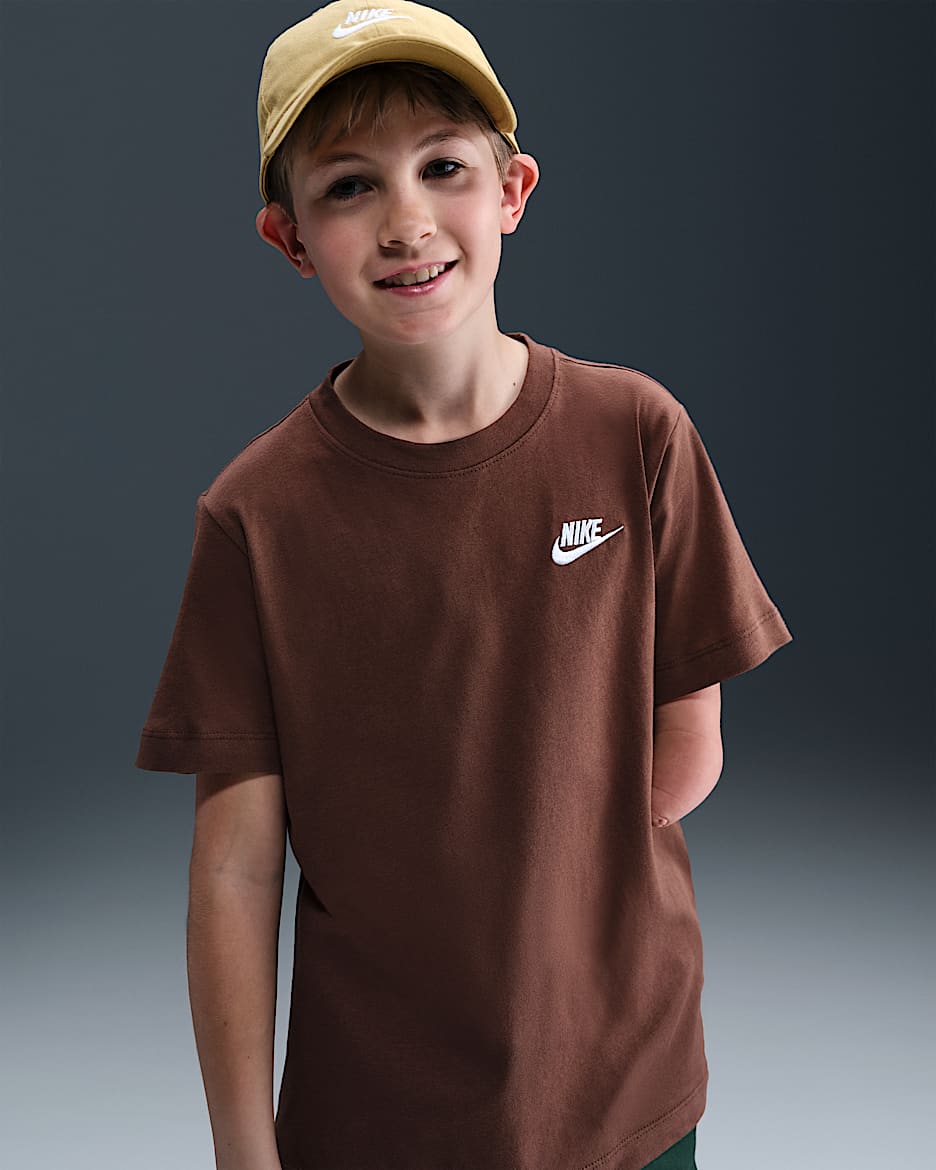 Nike Sportswear Big Kids' T-Shirt - Fauna Brown