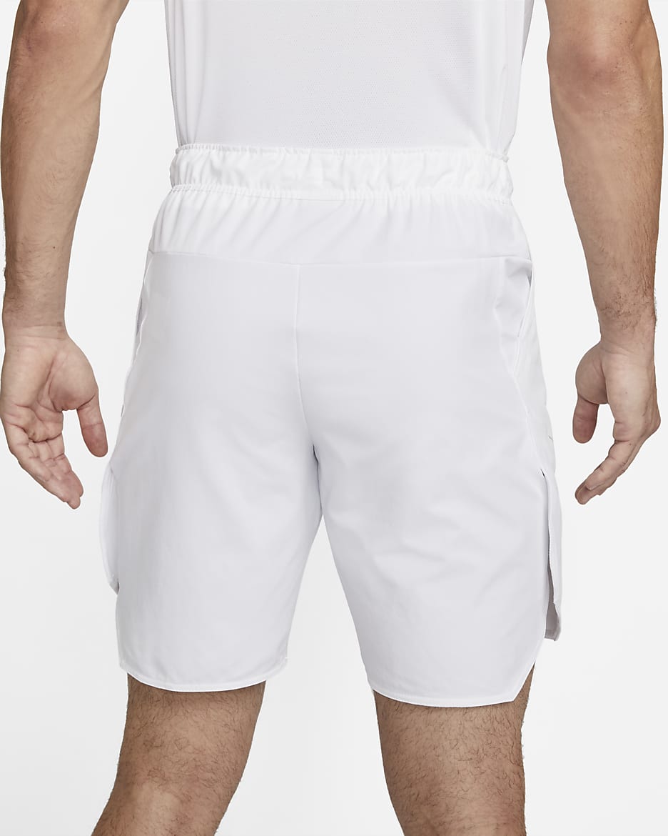 NikeCourt Dri-FIT Advantage Men's Tennis Shorts - White/Black