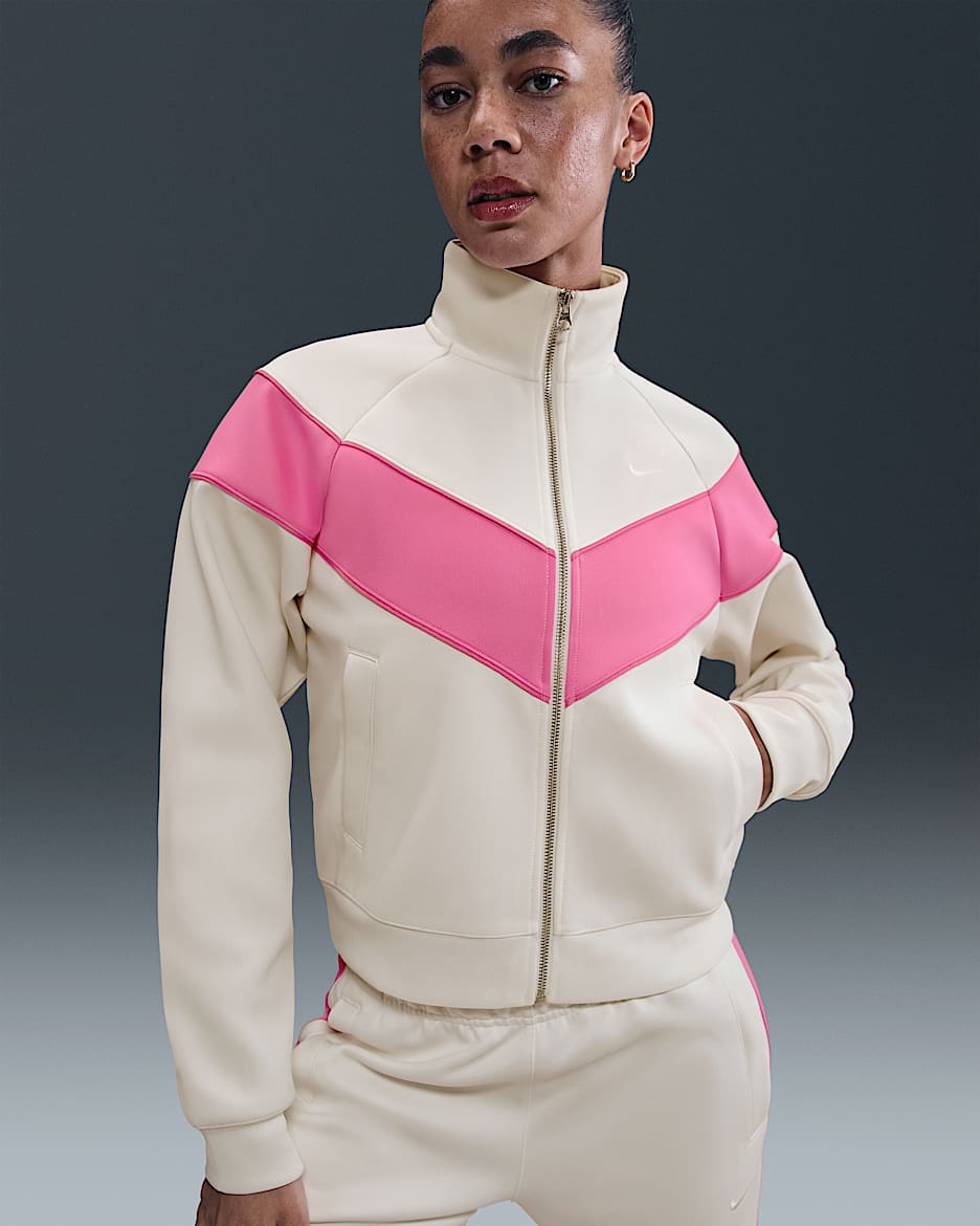 Nike Sportswear Windrunner Women's Knit Jacket - Sail/Playful Pink/Sail