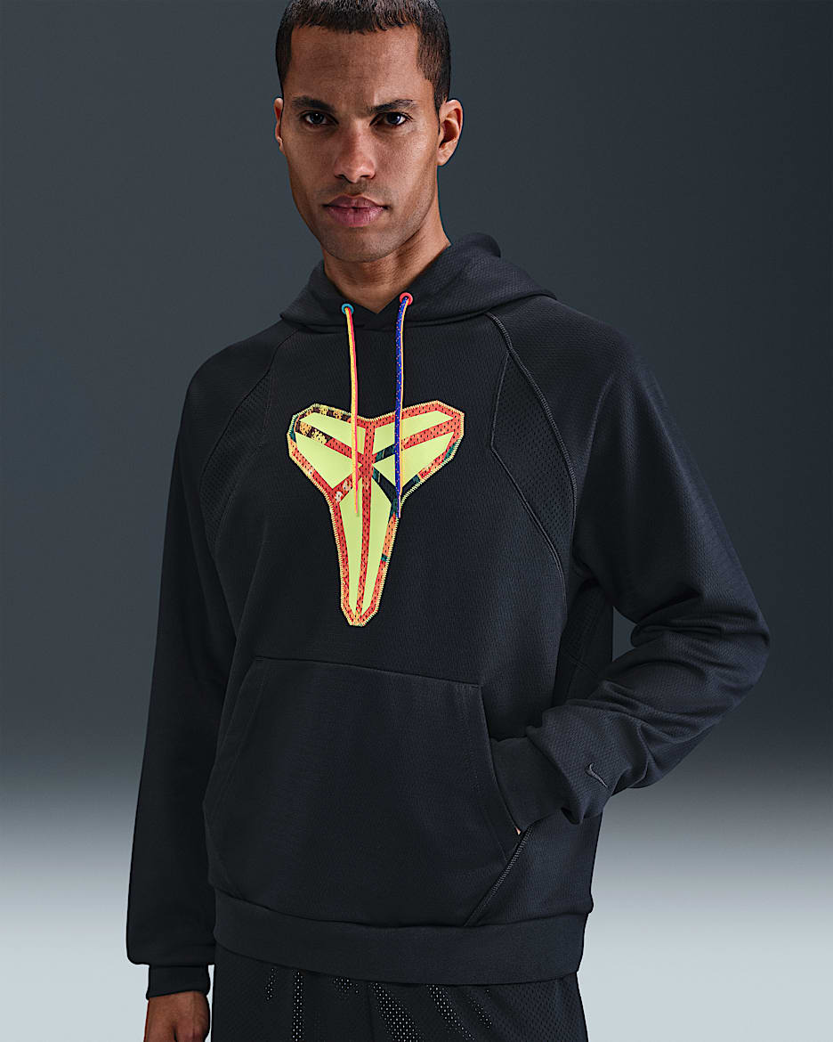 Sudadera con gorro sin cierre Therma-FIT Kobe - Negro/Volt