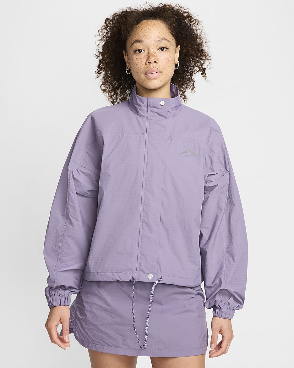 Veste de running Repel UV Nike Trail pour femme - Daybreak/Court Purple