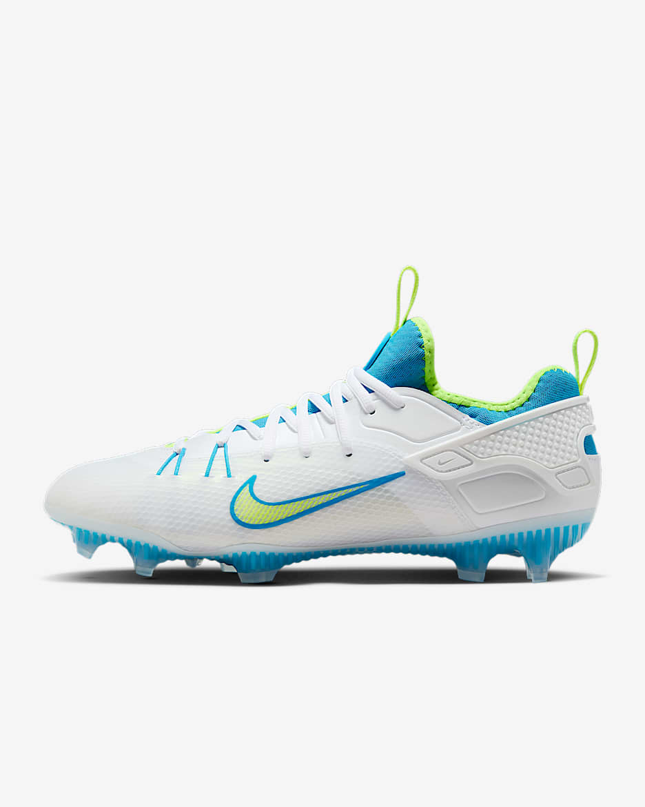 Tacos de lacrosse Nike Huarache 9 Elite Low LAX SE - Blanco/Azul vivo/Volt