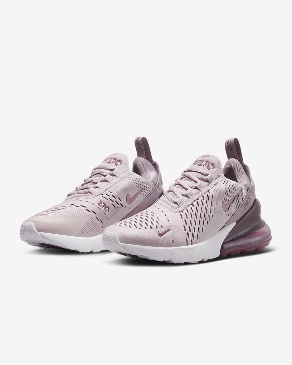 Tenis para mujer Nike Air Max 270 - Rosa ligero/Rosa elemental/Blanco/Vino vintage