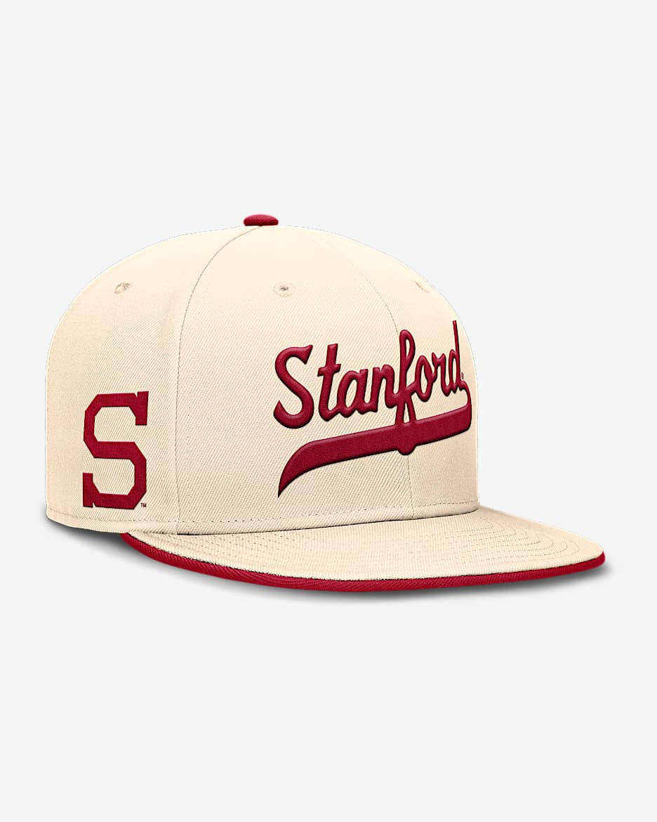 Gorra universitaria Nike Dri-FIT ajustada para hombre Stanford Cardinal Primetime True - Natural