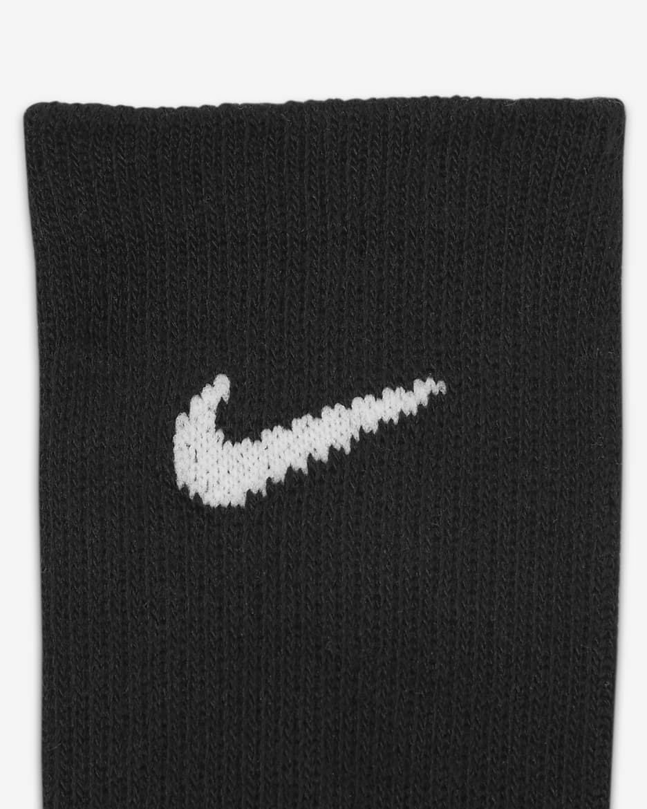 Nike Mesh and Cushioned Crew Socks Box Set (6 Pairs) Little Kids' Socks - Black