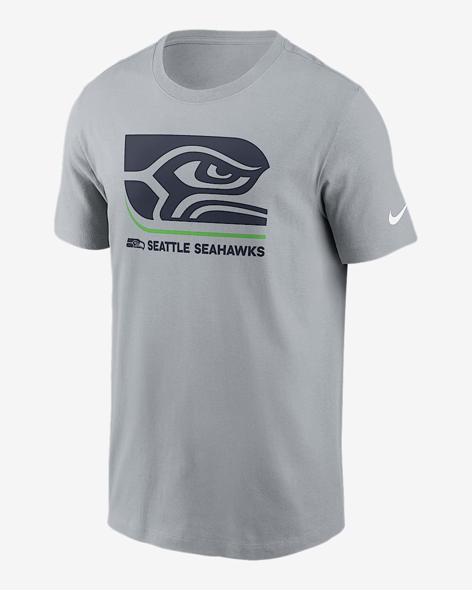 Playera Nike de la NFL para hombre Seattle Seahawks Lockup Essential - Gris