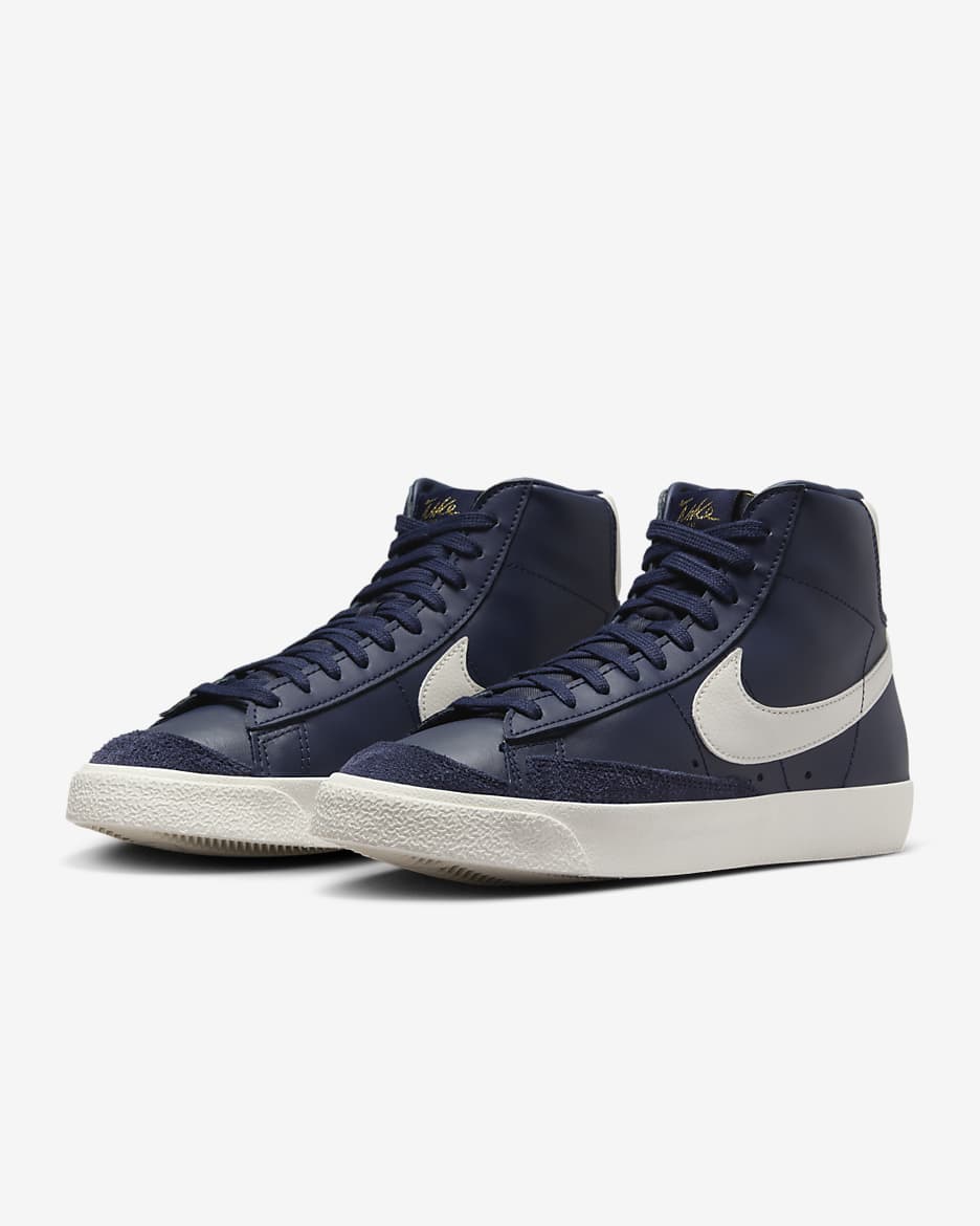 Nike Blazer Mid '77 Women's Shoes - Obsidian/Sail/Metallic Gold/Phantom