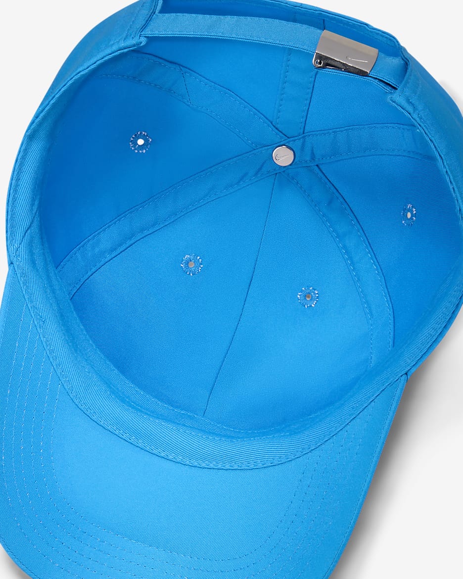 Cappello destrutturato con Swoosh in metallo Nike Dri-FIT Club – Bambini - Photo Blue