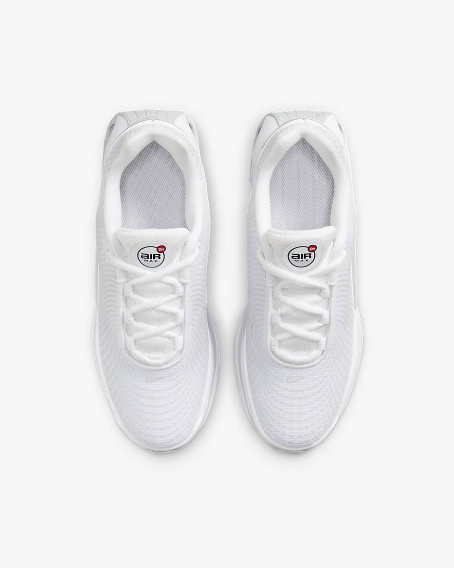 Nike Air Max Dn Big Kids' Shoes - White/White/Metallic Silver/White