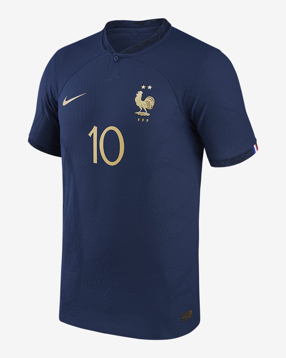 France National Team 2022/23 Vapor Match Home (Kylian Mbappe) Men's Nike Dri-FIT ADV Soccer Jersey - Navy