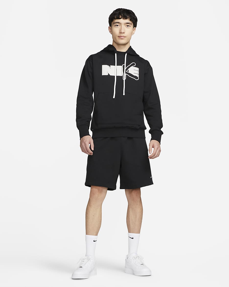 Nike Dri-FIT Standard Issue Men's Premium Pullover Basketball Hoodie - Black/White