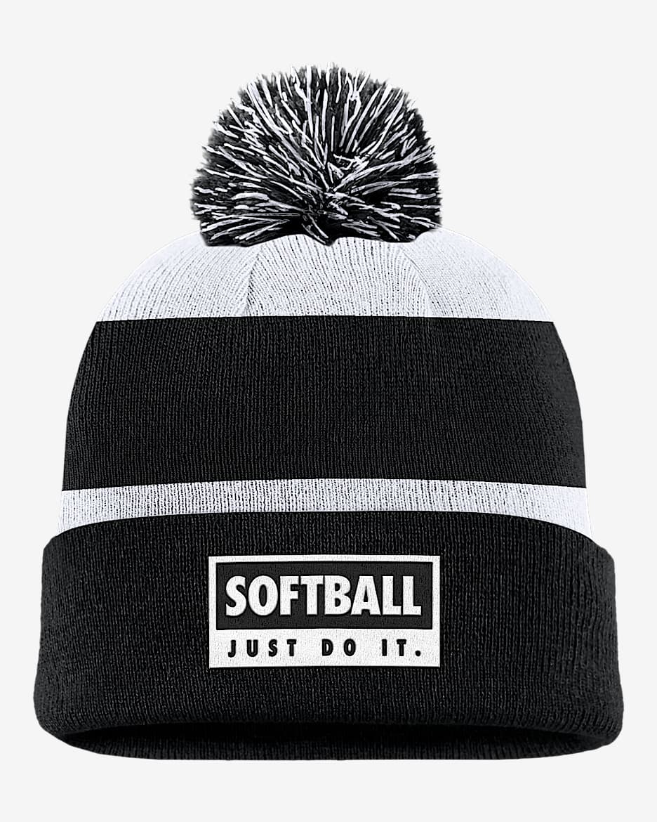 Nike Swoosh Peak Softball Beanie - Black