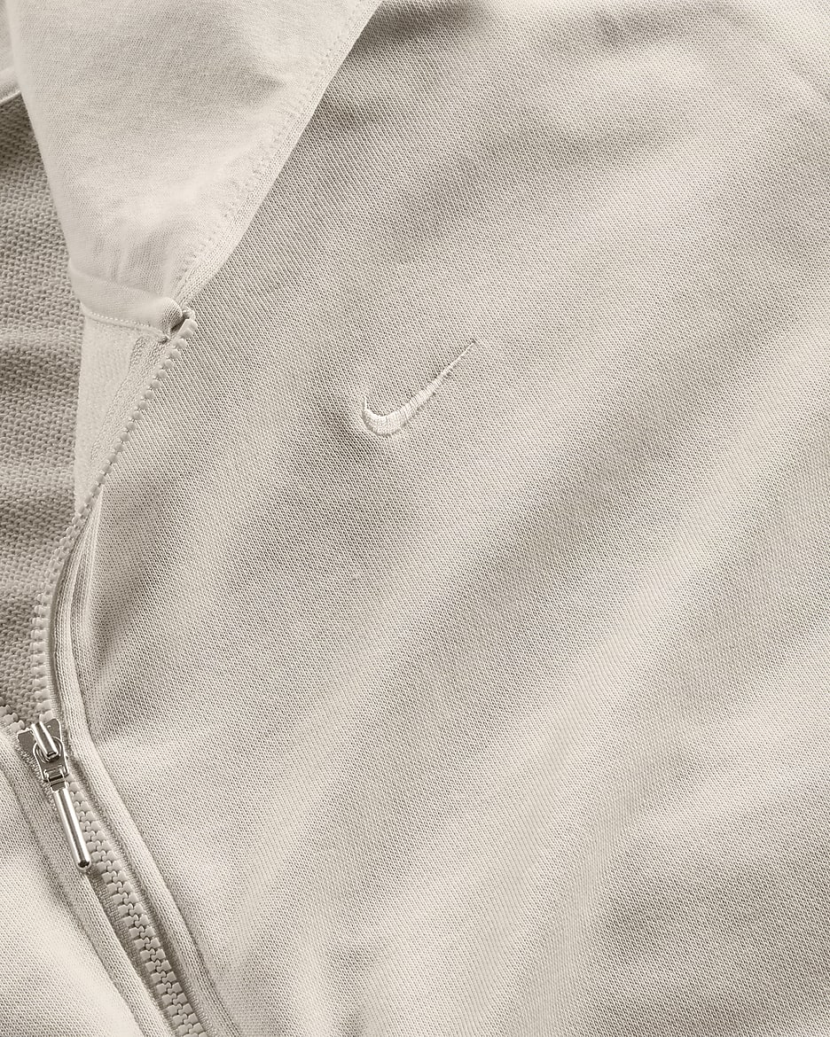 Nike Sportswear Chill Terry Women's Loose Full-Zip French Terry Hoodie (Plus Size) - Light Orewood Brown/Sail